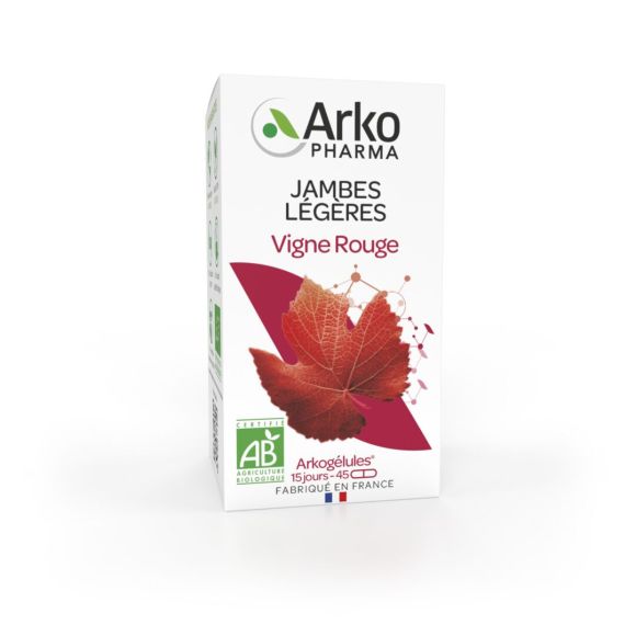 Arkogélules Rote Weinrebe Arkopharma - Packung mit 45 Kapseln