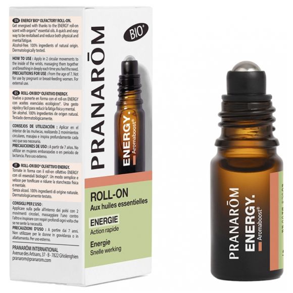 Aromaboost Energy Energie Roll-on mit ätherischen Bio-Ölen von Pranarôm - Roll-on mit 5 ml
