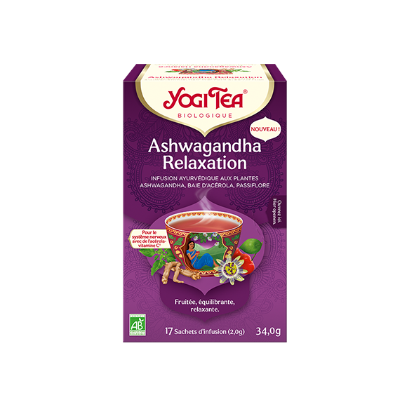 Ashwagandha Entspannung bio Yogi Tea - Box mit 17 Beuteln