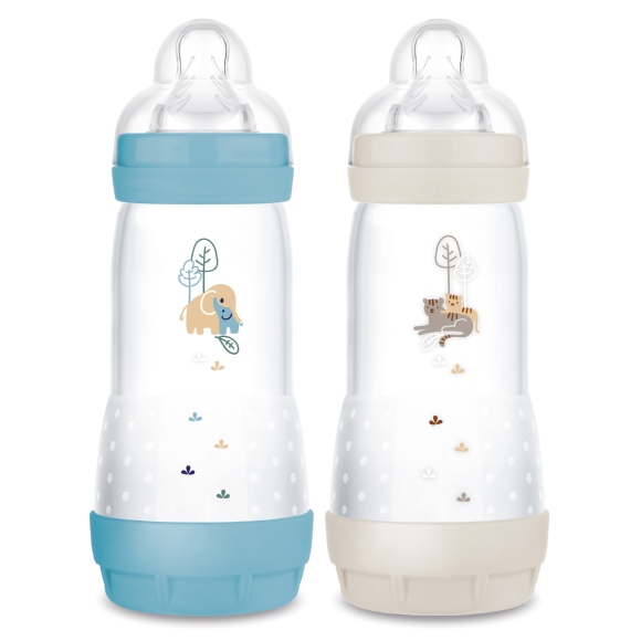 Biberon Ozean und Sand Easy Start Anti-Kolik 4+ Monate Fluss 3 Mam - 2 Biberons von 320 ml