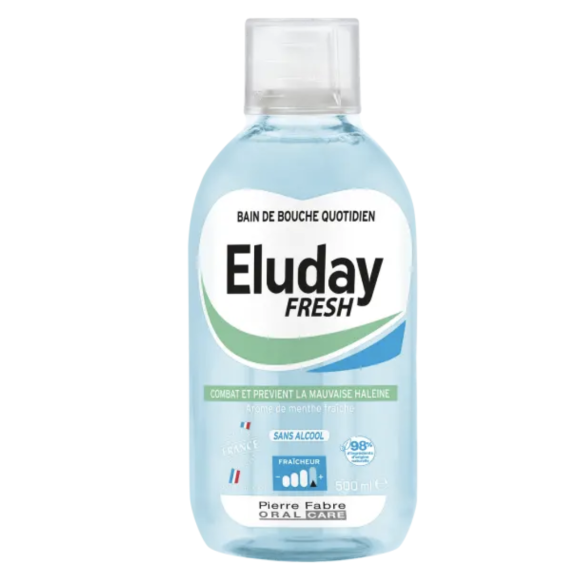 Eluday Fresh Mundspülung täglich Pierre Fabre - Flasche mit 500 ml