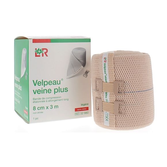 Kompressionsbandage für Venen, leichter ohne Latex, Velpeau - 1 Band 8cmx3m