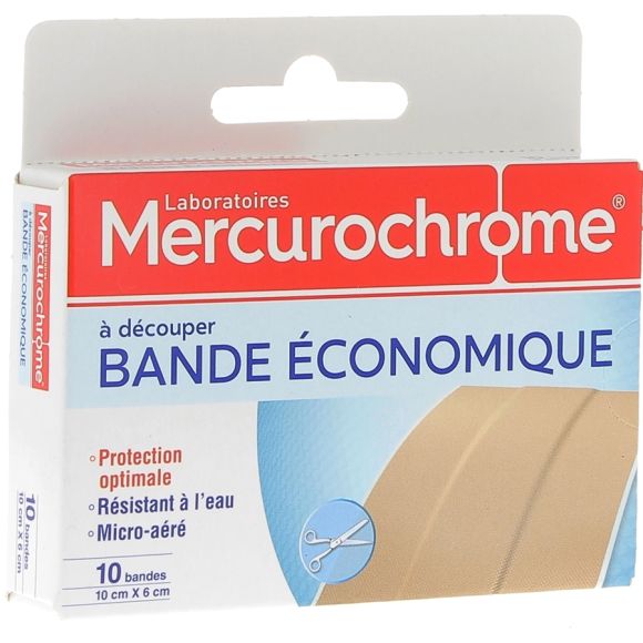 Wirtschaftsverband zum Ausschneiden Mercurochrome - Packung mit 10 Bändern