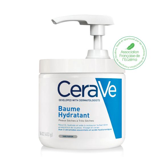 CeraVe Feuchtigkeitsbalsam für trockene bis sehr trockene Haut - Pumpflasche mit 454 ml