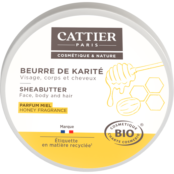 Sheabutter mit Bio-Honigduft Cattier - 100 g Topf