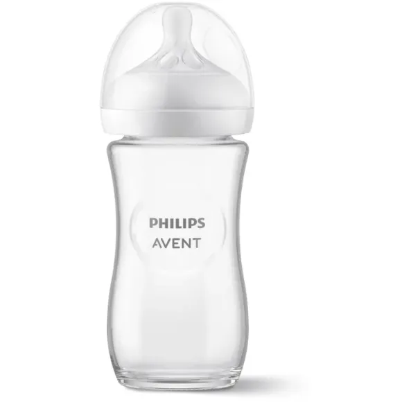 Glas-Babyflasche Natural Response 0 Monate und älter Avent - 240 ml Flasche