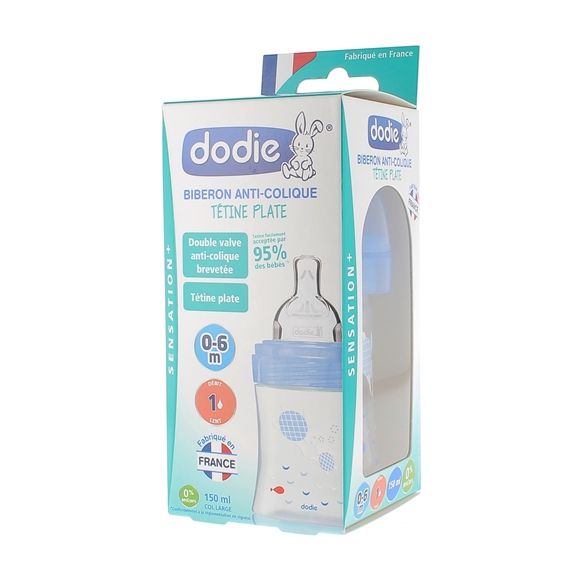 Schnuller Sensation+ langsamer Fluss Meer 0-6 Monate Dodie - Schnuller mit 150ml