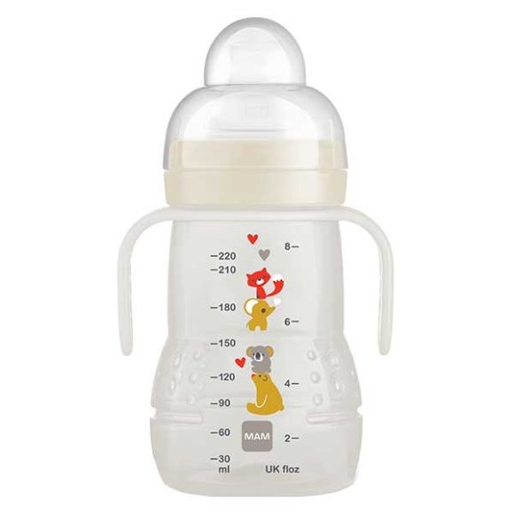 Übergangstrinkflasche 4 Monate + Mam - 220 ml Flasche