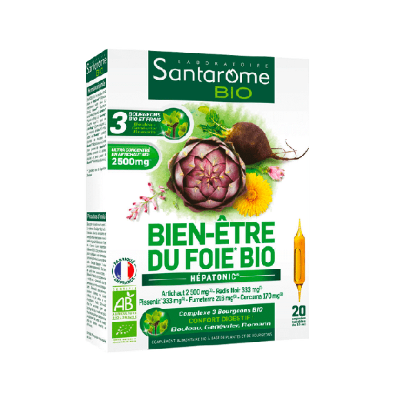 Leberwohl Hepatonic Bio Santarome - Packung mit 20 Ampullen