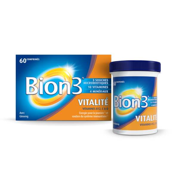 Bion3 Vitalität gegen Müdigkeit - Packung mit 60 Tabletten