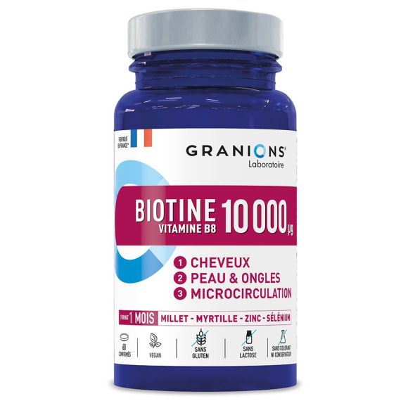 Biotin 10.000 µg Granions - Packung mit 60 Tabletten
