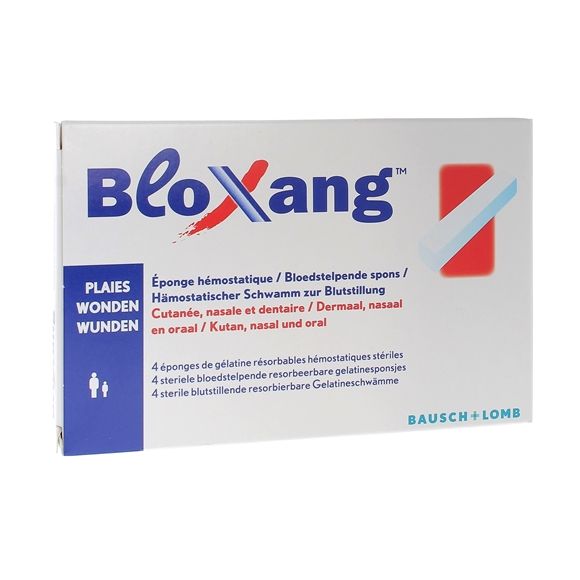 Bloxang Hämostatische Schwämme Bausch und Lomb - Packung mit 4 Schwämmen