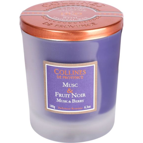 Duftkerze Moschus & Schwarze Früchte Collines de Provence - Kerze von 180g