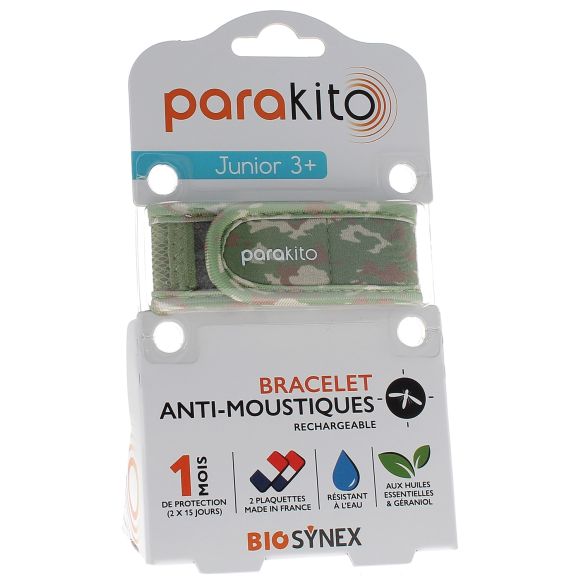 Wiederaufladbares Junior-Mückenarmband Camouflage Para Kito - 1 Armband + 2 Nachfüllungen