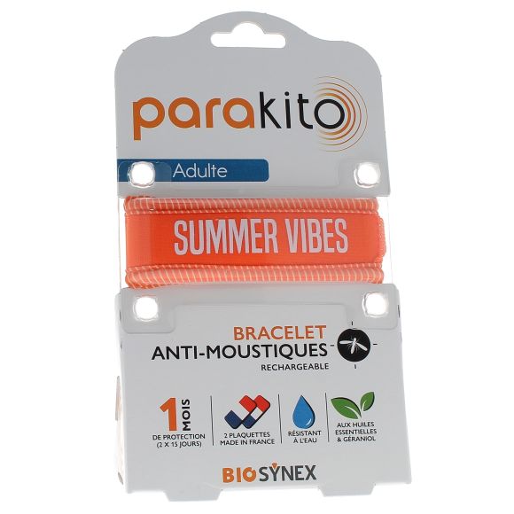 Mückenabwehrarmband Summer Vibes Parakito - 1 Armband + 2 Nachfüllungen