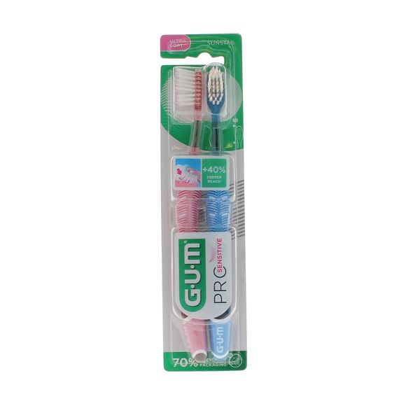 Pro Sensitive Ultra Soft GUM Zahnbürste - 2er-Pack Zahnbürsten