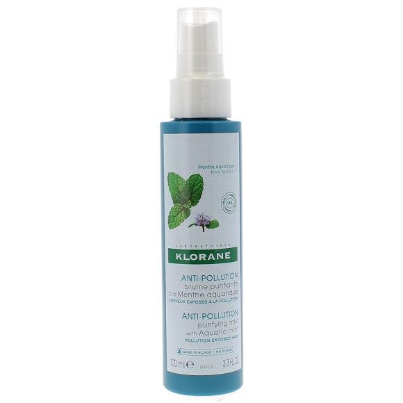 Reinigender Anti-Verschmutzungsnebel mit Wasserminze Klorane - Spray mit 100 ml