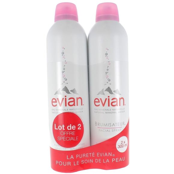 Evian Zerstäuber - 2er-Pack mit 300 ml Flaschen