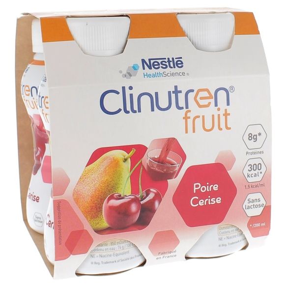 Clinutren Fruit Geschmack Birne Kirsche Nestlé - 4 x 200 ml