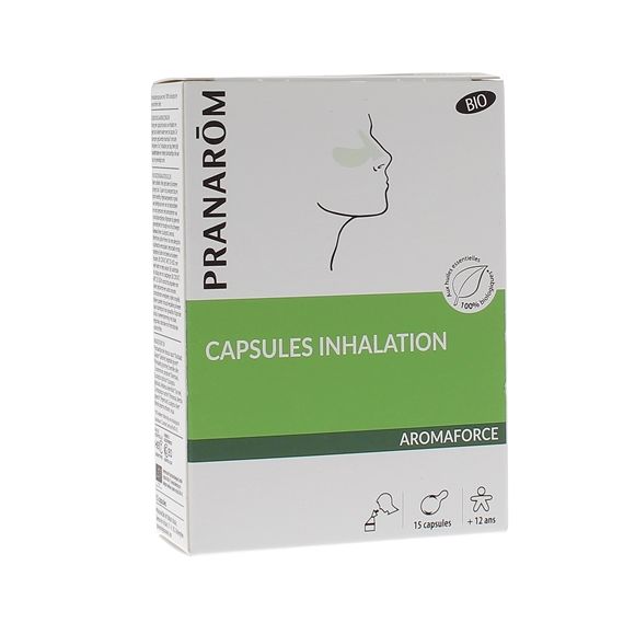 Aromaforce Inhalationskapseln bio Pranarôm - Schachtel mit 15 Monodosen
