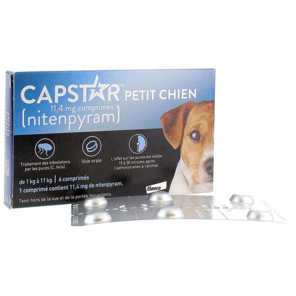 Capstar kleine Hunde 11,4 mg Nitenpyram-Tabletten - 6 Tabletten