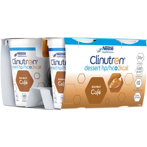 Clinutren Geschmack Kaffee HP/HC + Nestlé - Packung mit 4x200g