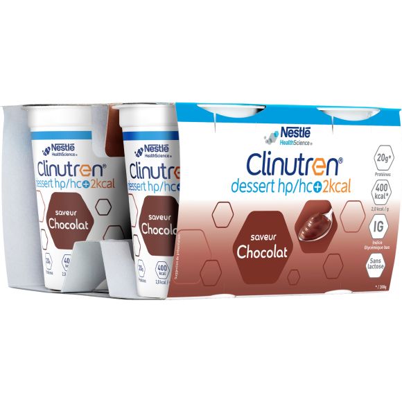 Clinutren Schokoladengeschmack HP/HC + Nestlé - 4x200ml Packung