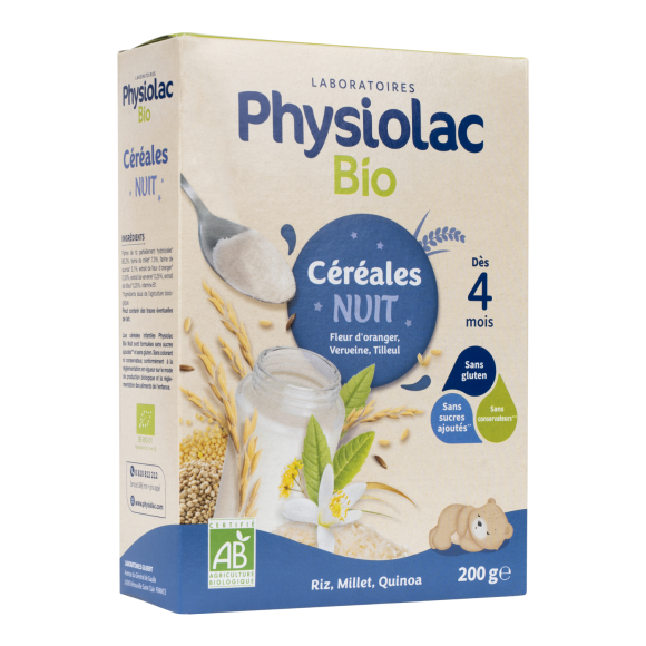 Bio-Nachtgetreide ab 4 Monaten Physiolac - 200 g Packung