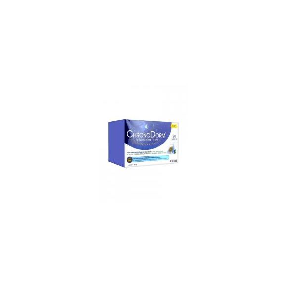 ChronoDorm Melatonin 1 mg Iprad Gesundheit - Packung mit 20 Beuteln
