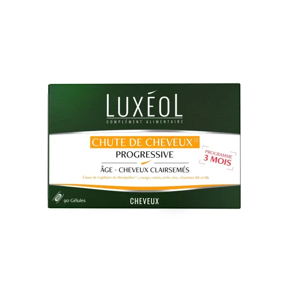 Progressiver Haarausfall Luxéol - Packung mit 90 Kapseln