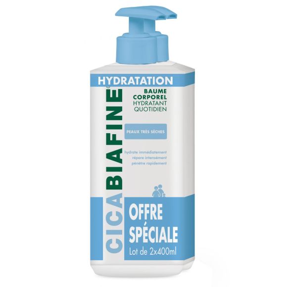 Cicabiafine Körperbalsam feuchtigkeitsspendend täglich - 2 Flaschen à 400 ml