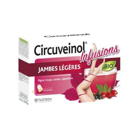 Circuveinol Infusion leichte Beine bio Nutreov - Packung mit 20 Beuteln
