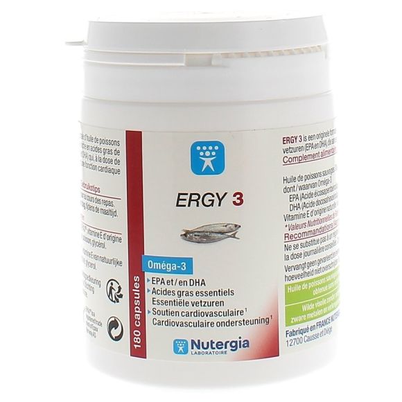 Ergy 3 Nutergia - Packung mit 180 Kapseln