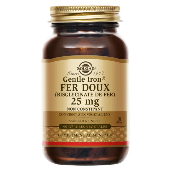 Sanfter Eisen Fer doux Solgar - Dose mit 90 Kapseln