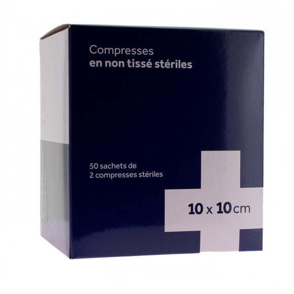 Sterile Vlieskompressen 3M - 50 Beutel mit 2 sterilen Kompressen von 10x10 cm