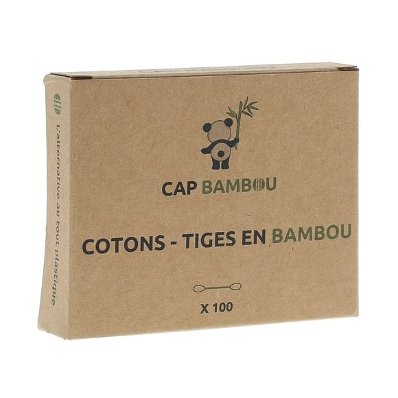 Bambus-Q-Tips Cap Bambou - Schachtel mit 100 Q-Tips