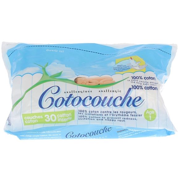 Baumwollschicht Alter 1 Cotocouche - Paket mit 30 Windeln