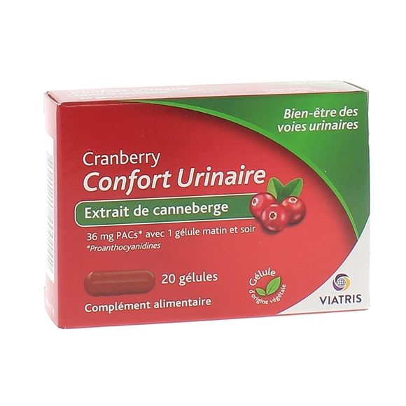 Cranberry Harnkomfort Viatris - Packung mit 20 Kapseln