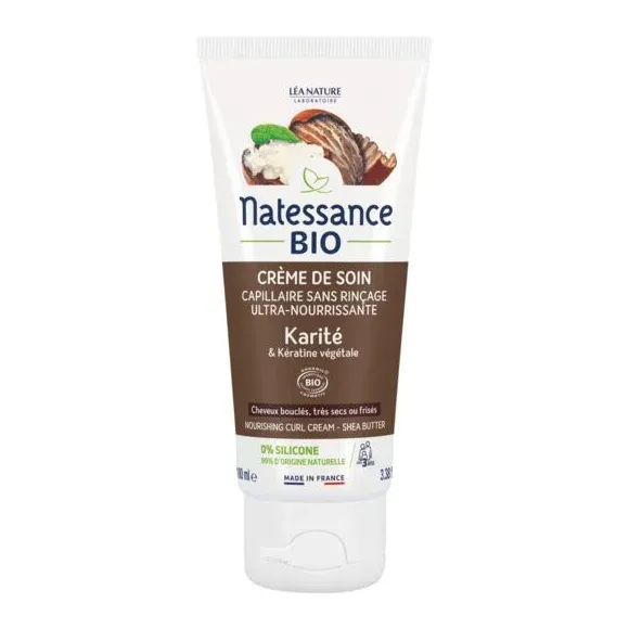 Ultra-nährende Haarpflegecreme mit Bio-Sheabutter Natessance - Tube mit 100 ml