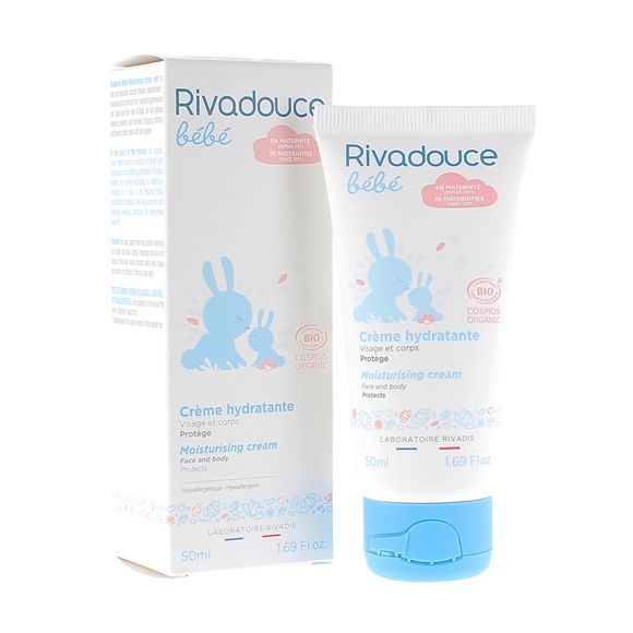 Bio-Feuchtigkeitscreme für Gesicht und Körper für Babys Rivadouce - 50 ml Tube