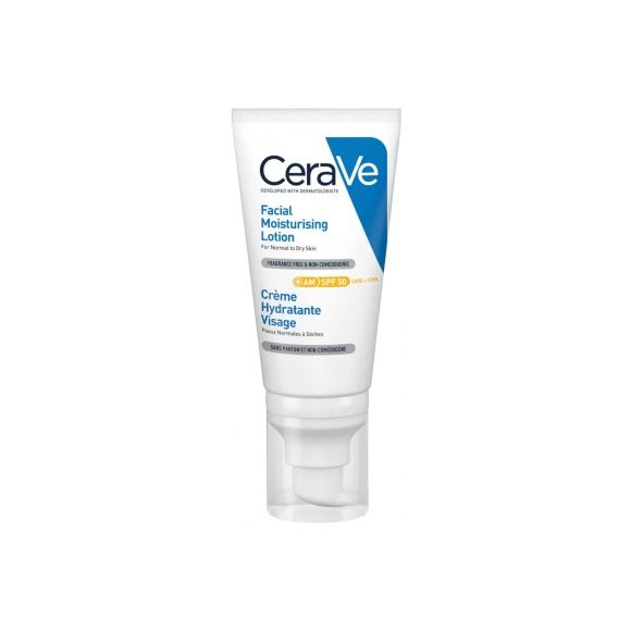 Feuchtigkeitsspendende Gesichtscreme SPF 50 CeraVe - Tube mit 52 ml