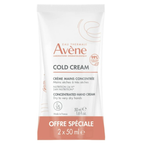 Konzentrierte Handcreme Cold Cream Avène - Packung mit 2 Tuben à 50 ml