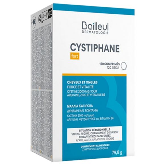 Cystiphane Fort Haare und Nägel Bailleul-Biorga - Packung mit 120 Tabletten