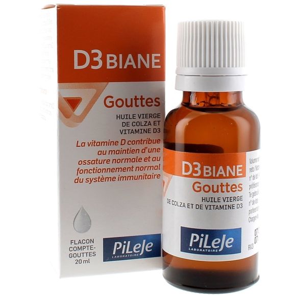 D3 biane Tropfen Pileje - Flasche mit 20 ml