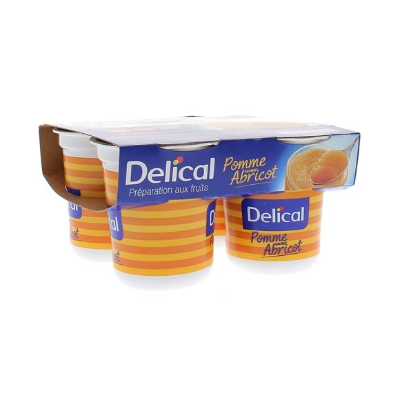 Nutra'pote Dessert mit Früchten Apfel Aprikose Delical - 4er Pack à 200g