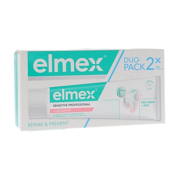 Sensitive Professional Zahnpasta + Zahnfleischpflege Elmex - 2er Pack mit 75 ml Tuben