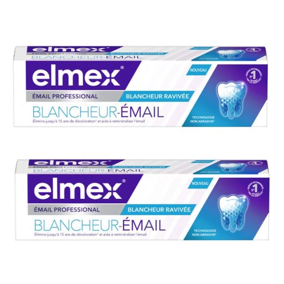 Elmex Zahnpasta für weiße Zähne - 2er Pack mit 75ml Tuben