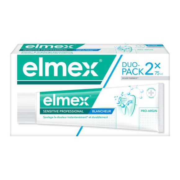 Zahnpasta Sensitive Professional Whitening Elmex - 2 Tuben à 75 ml