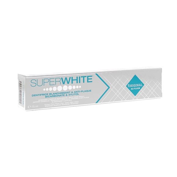 Zahnaufhellende & Plaque-hemmer Original mit Fluor Superwhite - Tube mit 75ml