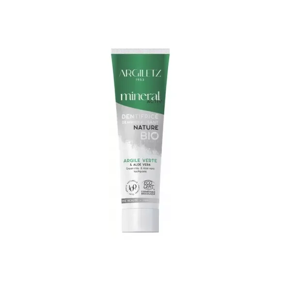 Zahnpasta mit Bio-Aloe-Vera-Extrakt von Argiletz - Tube mit 75 ml